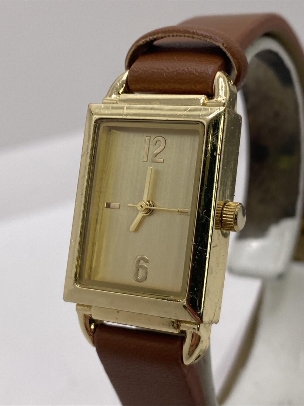 Womens Gold Tone Watch Works New Battery